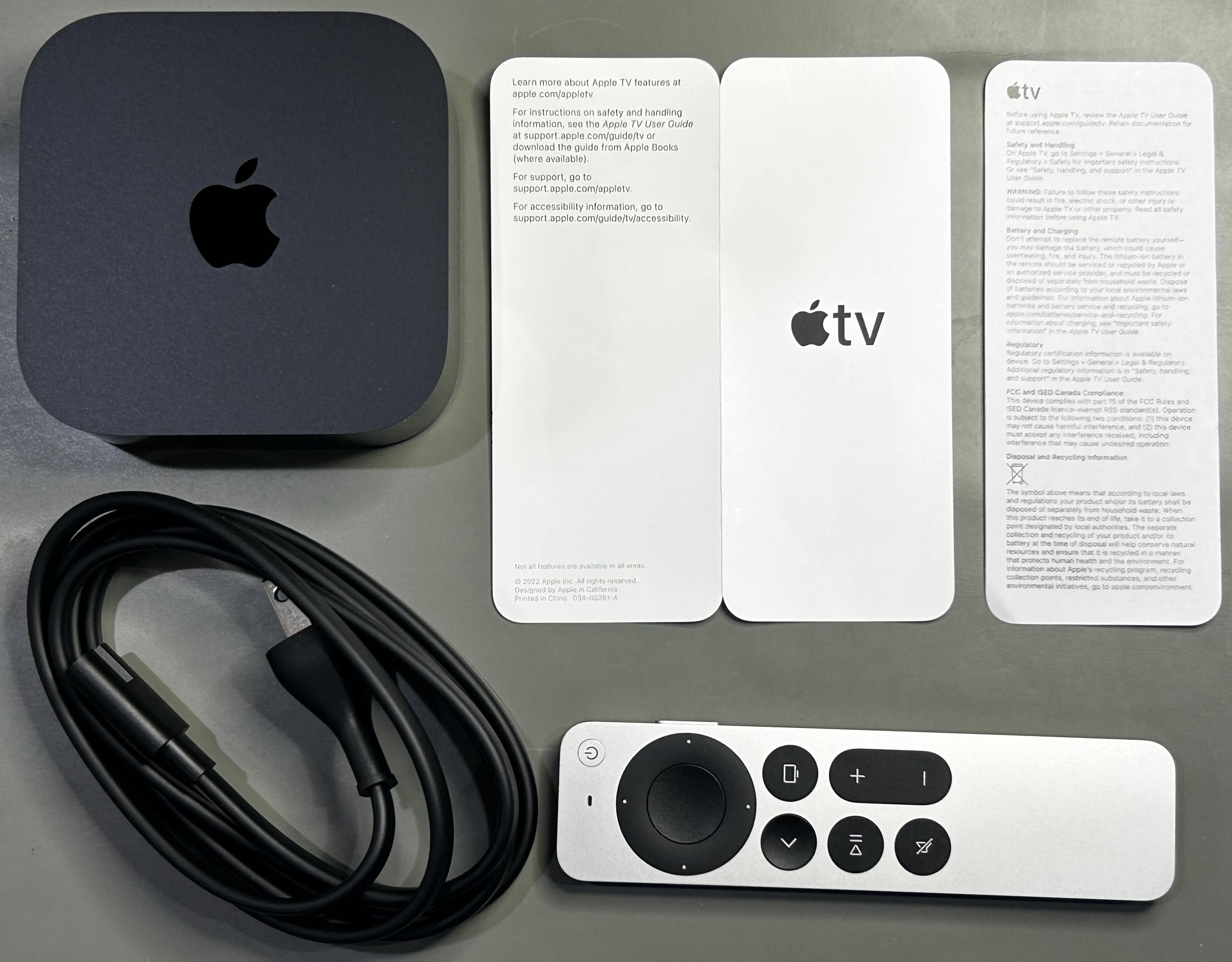 Apple TV 4K Gen3 box contents view 2